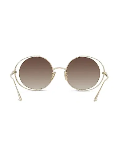 LOEWE Women's Signature 54MM Round Sunglasses - Gradient Brown Gold | Thumbnail 5 LOEWE Women's Signature 54MM Round Sunglasses - Gradient Brown Gold | Thumbnail 5