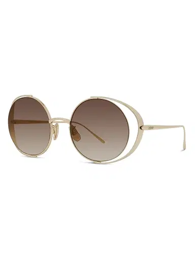 LOEWE Women's Signature 54MM Round Sunglasses - Gradient Brown Gold | Thumbnail 1 LOEWE Women's Signature 54MM Round Sunglasses - Gradient Brown Gold | Thumbnail 1