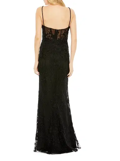 Mac Duggal Women's Lace Illusion Bodice Gown - Black | Thumbnail 2 Mac Duggal Women's Lace Illusion Bodice Gown - Black | Thumbnail 2