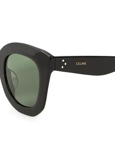 CELINE Women's 49MM Round Cat-Eye Sunglasses - Black | Thumbnail 3 CELINE Women's 49MM Round Cat-Eye Sunglasses - Black | Thumbnail 3