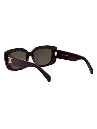 Celine Women's Triomphe 55MM Rectangular Sunglasses - Dark Grey Deep Purple | Thumbnail 4 Celine Women's Triomphe 55MM Rectangular Sunglasses - Dark Grey Deep Purple | Thumbnail 4
