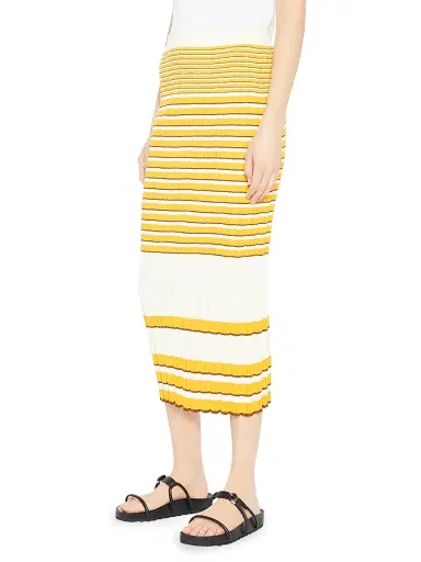 Theory Women's Rib-Knit Pencil Skirt - Soap Amber Cedar | Thumbnail 4