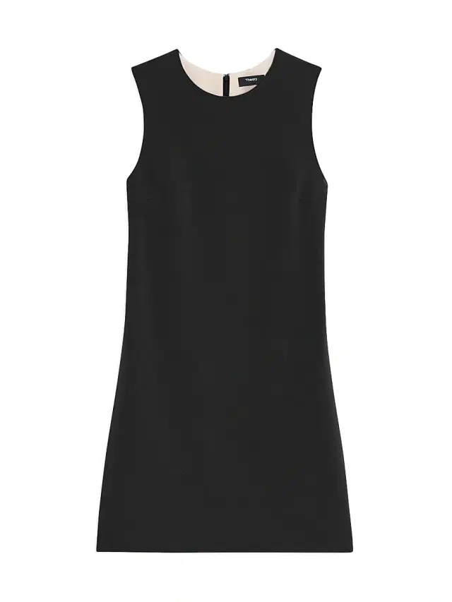 Theory Women's Crepe Shift Minidress - Black
