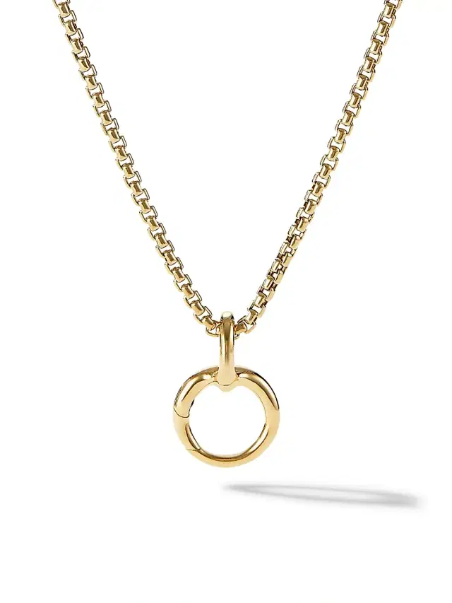 Women's Smooth Amulet Holder in 18K Yellow Gold - Yellow Gold