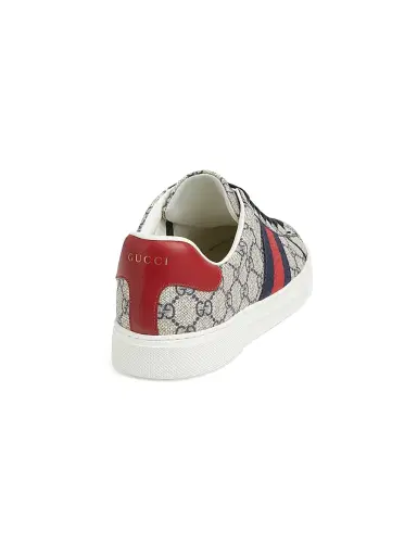 Gucci Men's Ace Web Sneakers - Beige Blue | Thumbnail 3