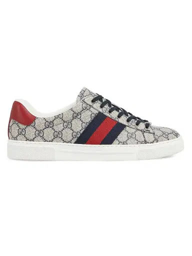 Gucci Men's Ace Web Sneakers - Beige Blue | Thumbnail 1