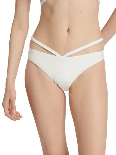 Simkhai Women's Emmalynn Strappy Bikini Bottoms - White - Size Large | Thumbnail 3 Simkhai Women's Emmalynn Strappy Bikini Bottoms - White - Size Large | Thumbnail 3