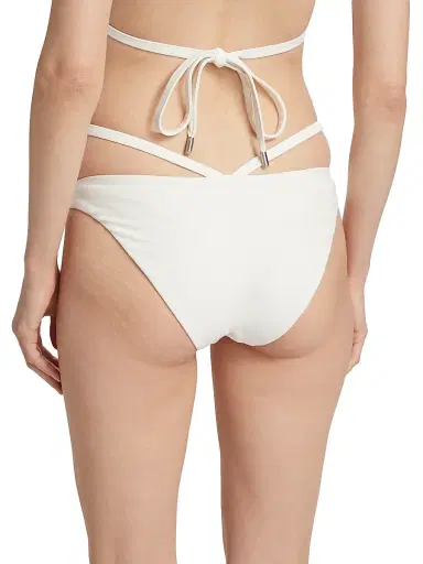 Simkhai Women's Emmalynn Strappy Bikini Bottoms - White - Size Large | Thumbnail 4 Simkhai Women's Emmalynn Strappy Bikini Bottoms - White - Size Large | Thumbnail 4