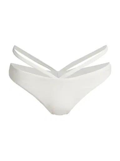 Simkhai Women's Emmalynn Strappy Bikini Bottoms - White - Size Large | Thumbnail 1 Simkhai Women's Emmalynn Strappy Bikini Bottoms - White - Size Large | Thumbnail 1