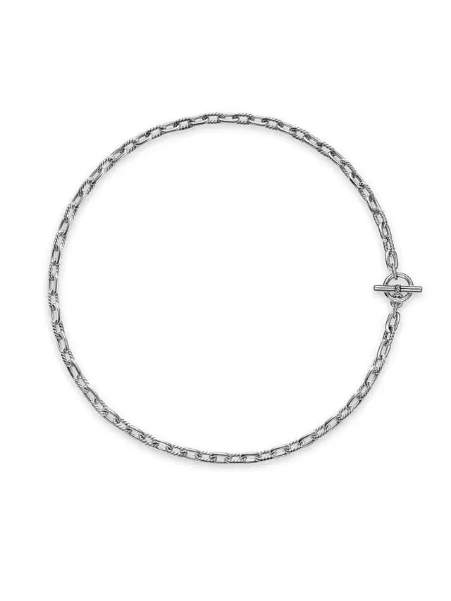 Women's Madison Toggle Chain Necklace in Sterling Silver, 5.5MM - Silver
