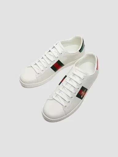 Gucci Women's New Ace Bee Embroidered Sneakers - White - Size 12 | Thumbnail 4 Gucci Women's New Ace Bee Embroidered Sneakers - White - Size 12 | Thumbnail 4