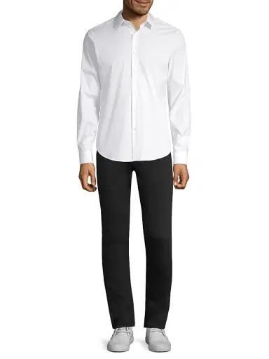 Theory Men's Sylvain Wealth Poplin Long-Sleeve Shirt | Thumbnail 2