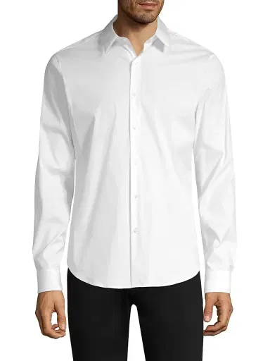 Theory Men's Sylvain Wealth Poplin Long-Sleeve Shirt | Thumbnail 3