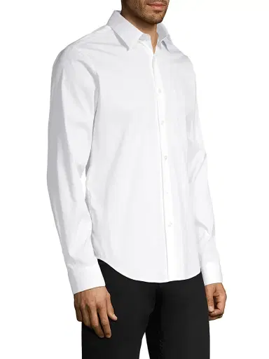 Theory Men's Sylvain Wealth Poplin Long-Sleeve Shirt | Thumbnail 4