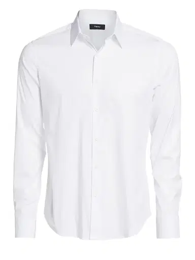 Theory Men's Sylvain Wealth Poplin Long-Sleeve Shirt | Thumbnail 7