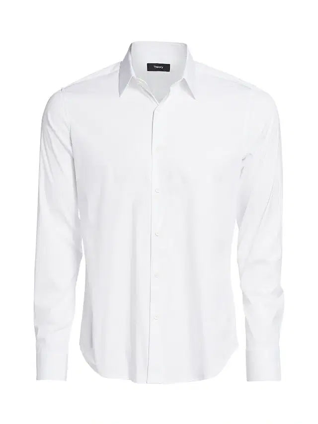 Theory Men's Sylvain Wealth Poplin Long-Sleeve Shirt - White