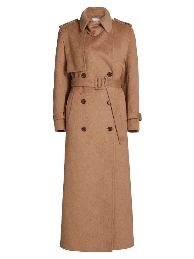 SIMKHAI Women's Rumi Belted Wool-Blend Coat - Camel
