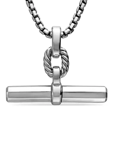 David Yurman Women's Lexington EW Barrel Pendant - Sterling Silver | Thumbnail 4