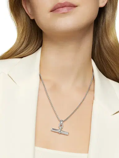 David Yurman Women's Lexington EW Barrel Pendant - Sterling Silver | Thumbnail 5