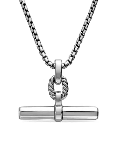 David Yurman Women's Lexington EW Barrel Pendant - Sterling Silver | Thumbnail 1