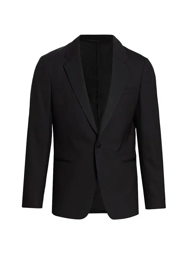 Theory Men's Wool Tuxedo Jacket - Black