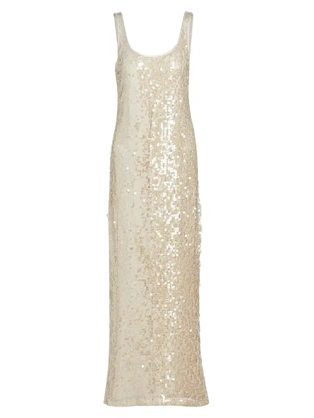 Women's Bex Sequined Tank Maxi Dress - Champagne