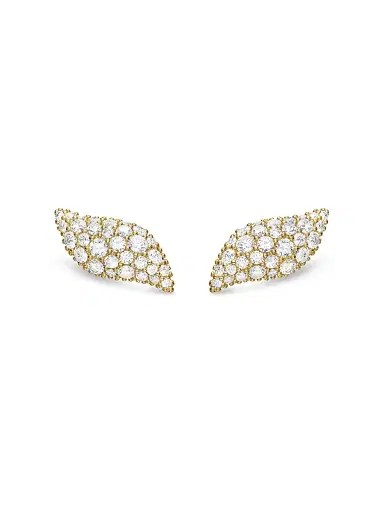David Yurman Women's Petite Pavé Flute Stud Earrings in 18K Yellow Gold with Diamonds, 10.6MM - Diamond | Thumbnail 1 David Yurman Women's Petite Pavé Flute Stud Earrings in 18K Yellow Gold with Diamonds, 10.6MM - Diamond | Thumbnail 1