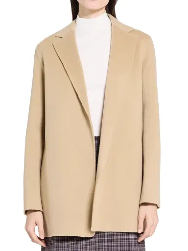 Theory Women's Clairene Wool-Cashmere Blazer - New Camel | Thumbnail 3 Theory Women's Clairene Wool-Cashmere Blazer - New Camel | Thumbnail 3