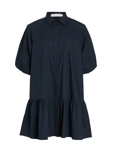 Simkhai Women's Crissy Cotton Poplin Mini Shirtdress - Midnight - Size XL | Thumbnail 1 Simkhai Women's Crissy Cotton Poplin Mini Shirtdress - Midnight - Size XL | Thumbnail 1