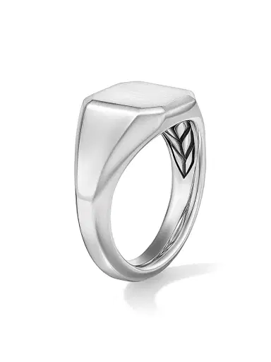 David Yurman Men's Streamline Signet Ring in Sterling Silver, 14mm - Silver | Thumbnail 2 David Yurman Men's Streamline Signet Ring in Sterling Silver, 14mm - Silver | Thumbnail 2