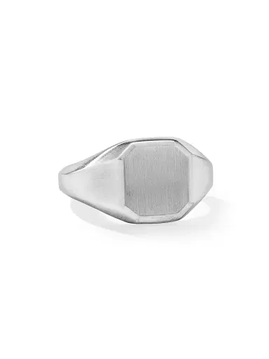 David Yurman Men's Streamline Signet Ring in Sterling Silver, 14mm - Silver | Thumbnail 1 David Yurman Men's Streamline Signet Ring in Sterling Silver, 14mm - Silver | Thumbnail 1