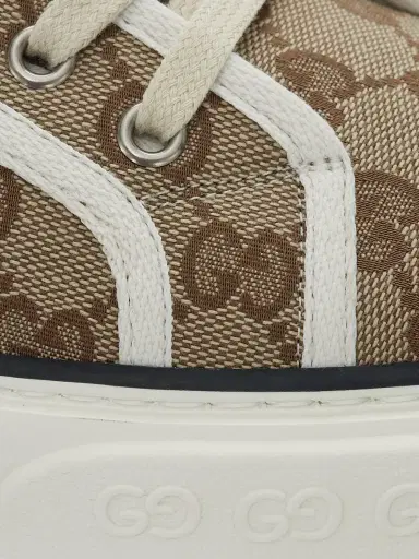 Gucci Men's Tennis 1977 High-Top Sneakers - Beige | Thumbnail 5