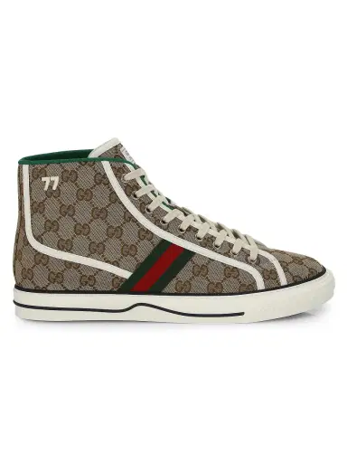 Gucci Men's Tennis 1977 High-Top Sneakers - Beige | Thumbnail 6
