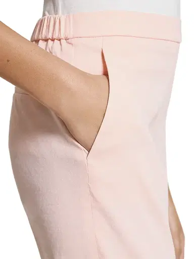 Theory Women's Treeca Linen Pull-On Crop Pants - Warm Pink | Thumbnail 6