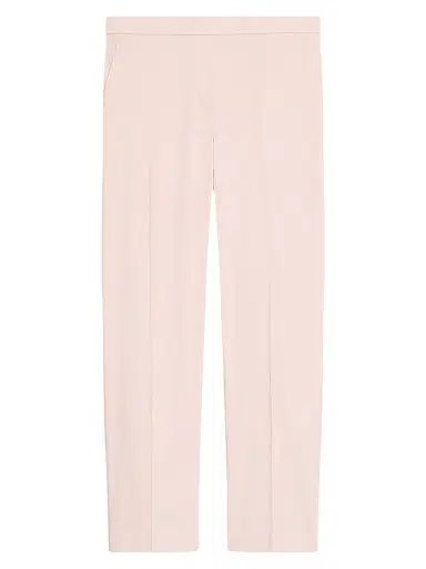 Theory Women's Treeca Linen Pull-On Crop Pants - Warm Pink | Thumbnail 1