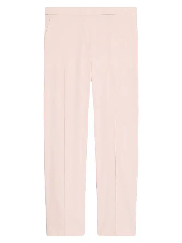 Theory Women's Treeca Linen Pull-On Crop Pants - Warm Pink
