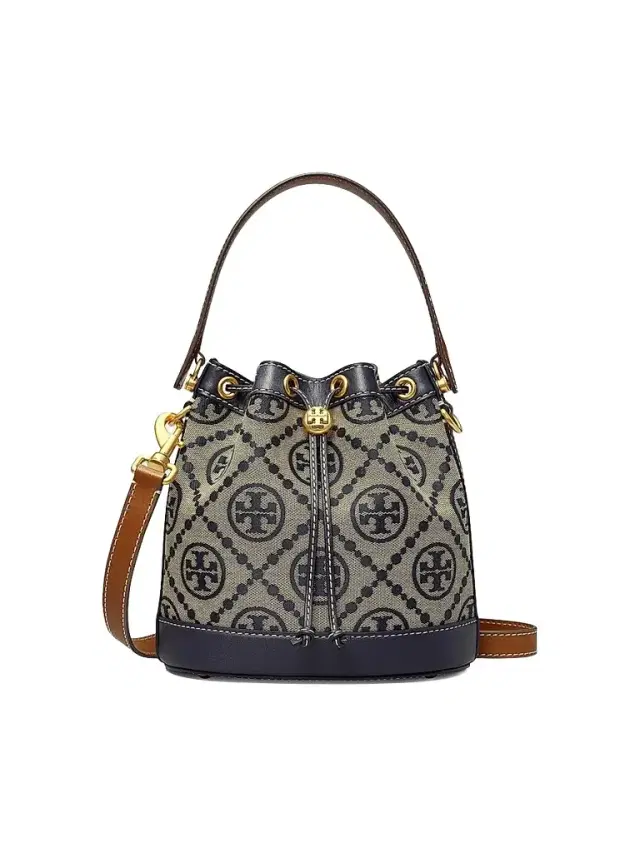 Tory Burch Women's T Monogram Jacquard Bucket Bag - Tory Navy