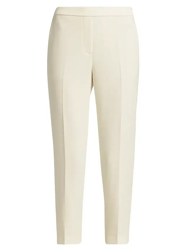 Theory Women's Treeca Pull-On Ankle Trousers - Rice