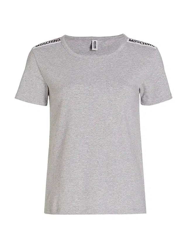 Moschino Women's Logo Band T-Shirt - Grey