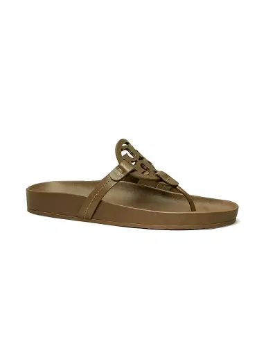 Tory Burch Women's Miller Cloud Leather Thong Sandals - Bourbon Miele - Size 7.5 | Thumbnail 2 Tory Burch Women's Miller Cloud Leather Thong Sandals - Bourbon Miele - Size 7.5 | Thumbnail 2