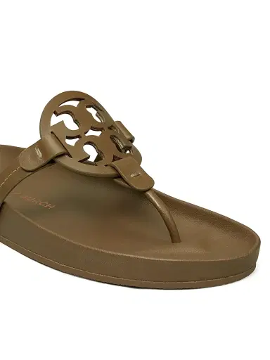Tory Burch Women's Miller Cloud Leather Thong Sandals - Bourbon Miele - Size 7.5 | Thumbnail 6 Tory Burch Women's Miller Cloud Leather Thong Sandals - Bourbon Miele - Size 7.5 | Thumbnail 6