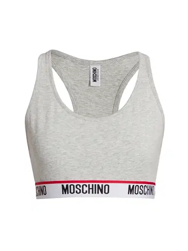 MOSCHINO Women's Core Logo-Hem Sports Bra | Thumbnail 1