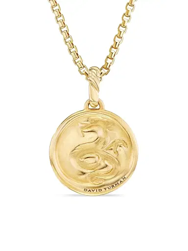 David Yurman Women's Dragon Amulet in 18K Yellow Gold with Diamonds - Diamond | Thumbnail 4