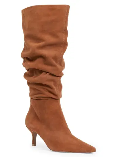 SIMKHAI Women's Jordi 6MM Suede Slouch Boots - Camel | Thumbnail 2