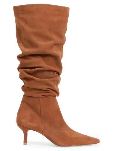 SIMKHAI Women's Jordi 6MM Suede Slouch Boots - Camel | Thumbnail 1