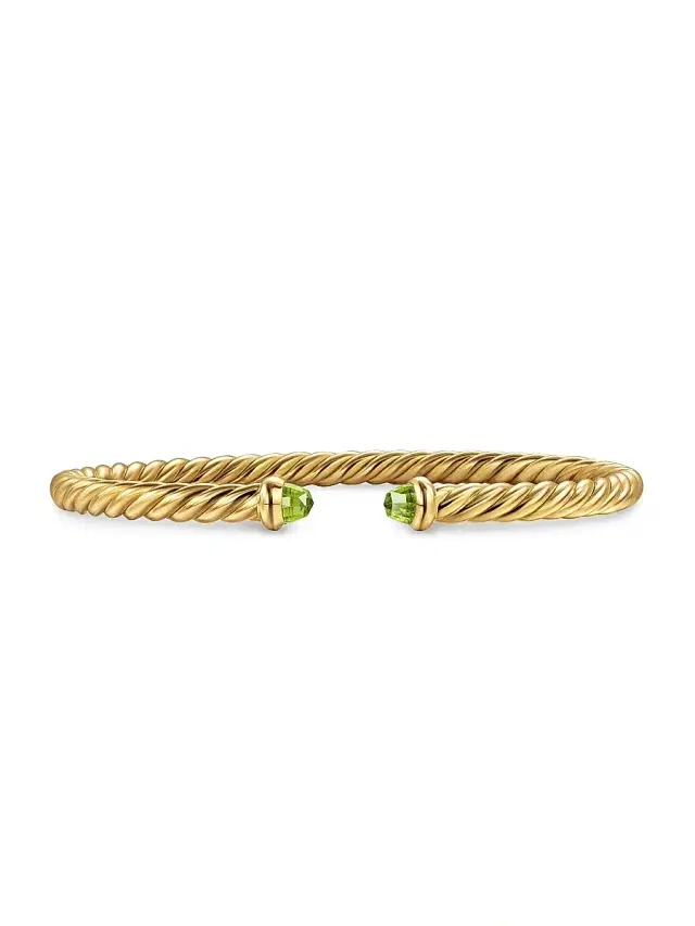 Women's Cablespira Flex Bracelet in 18K Yellow Gold - Peridot Women's Cablespira Flex Bracelet in 18K Yellow Gold - Peridot