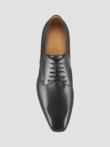 Gucci Men's Leather Logo Oxfords - Black - Size 13 | Thumbnail 5 Gucci Men's Leather Logo Oxfords - Black - Size 13 | Thumbnail 5