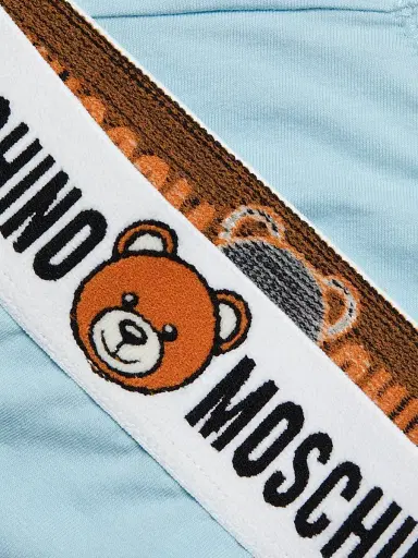 MOSCHINO Women's Underbear Logo Band Brief - Light Blue - Size Large | Thumbnail 6