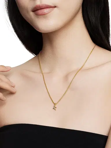 David Yurman Women's Pavé Initial Pendant in 18K Yellow Gold - Initial X | Thumbnail 7 David Yurman Women's Pavé Initial Pendant in 18K Yellow Gold - Initial X | Thumbnail 7