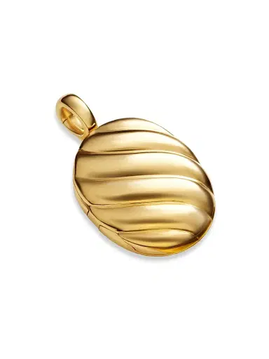 David Yurman Women's Sculpted Cable Locket in 18K Yellow Gold - Gold | Thumbnail 3 David Yurman Women's Sculpted Cable Locket in 18K Yellow Gold - Gold | Thumbnail 3
